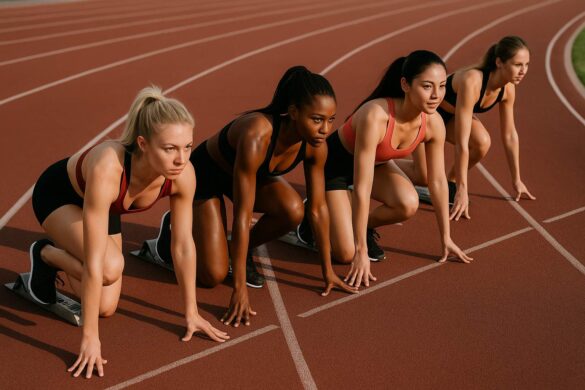 Active women racing
