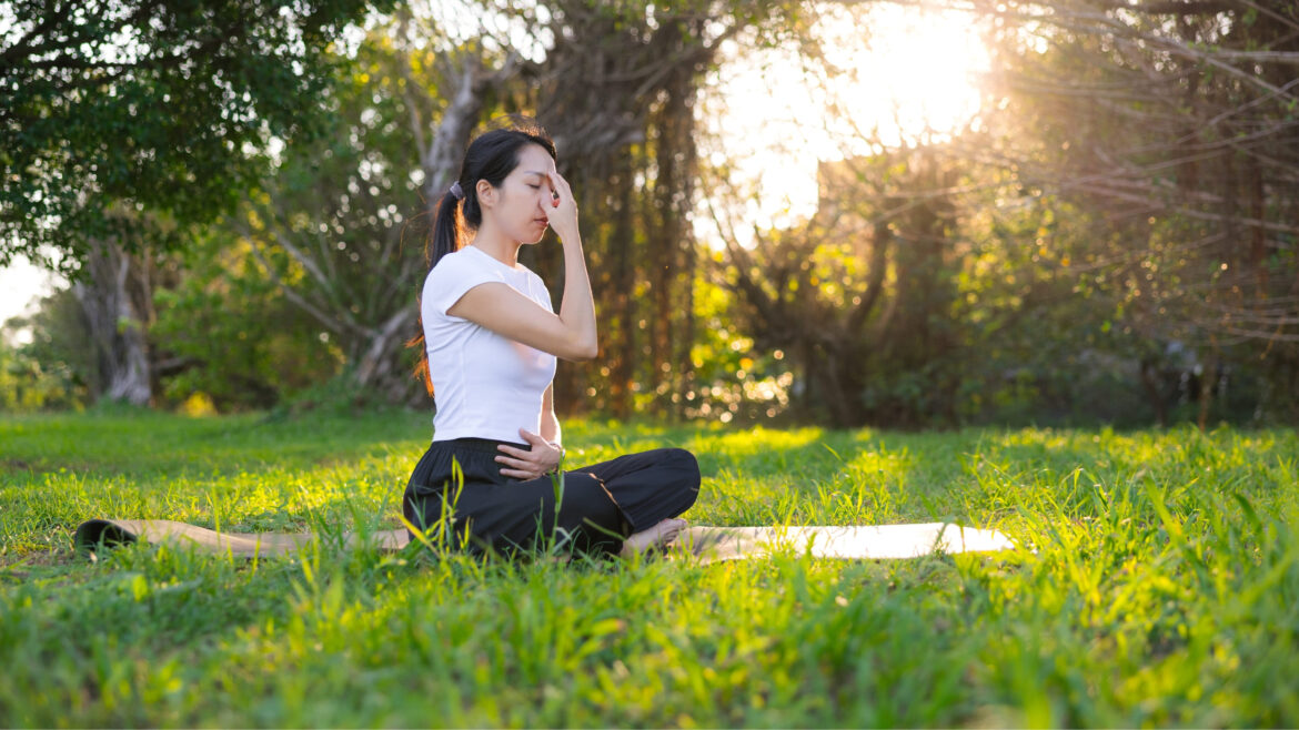 woman clearing her mind