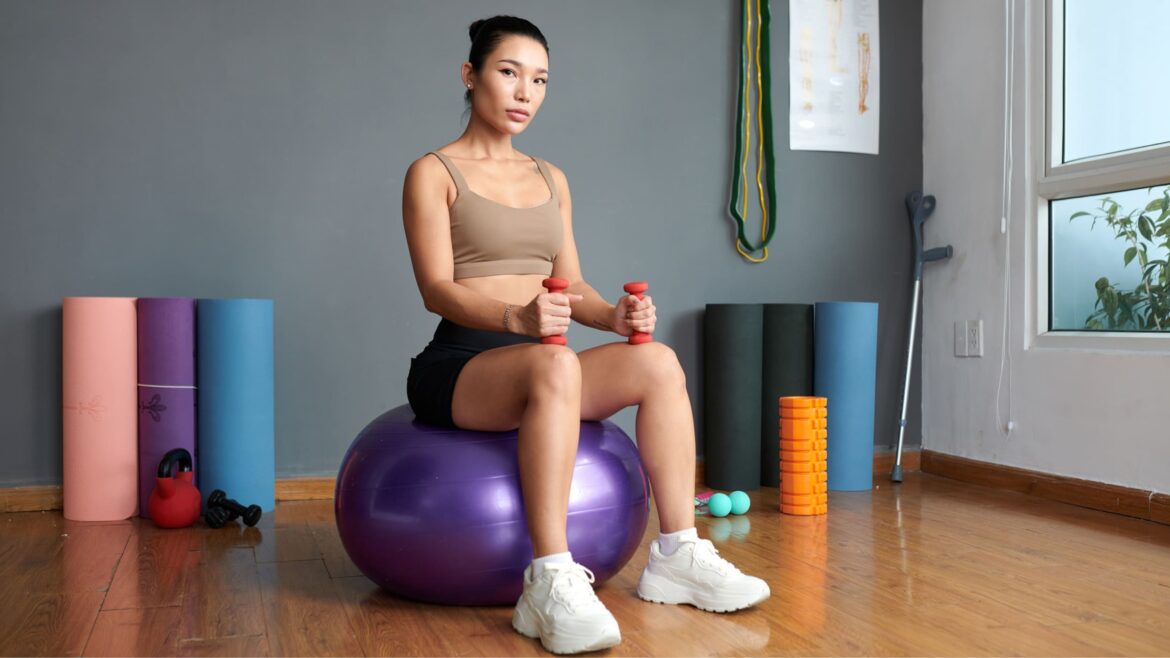 woman doing small exercise